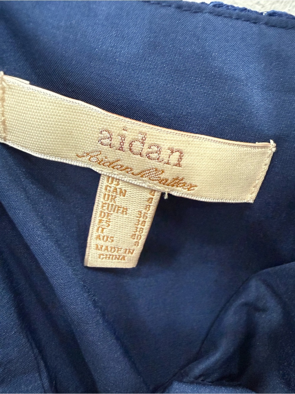 Aidan Mattox Navy Lace Bodice Spaghetti Strap Mini Dress - Picture 6 of 6
